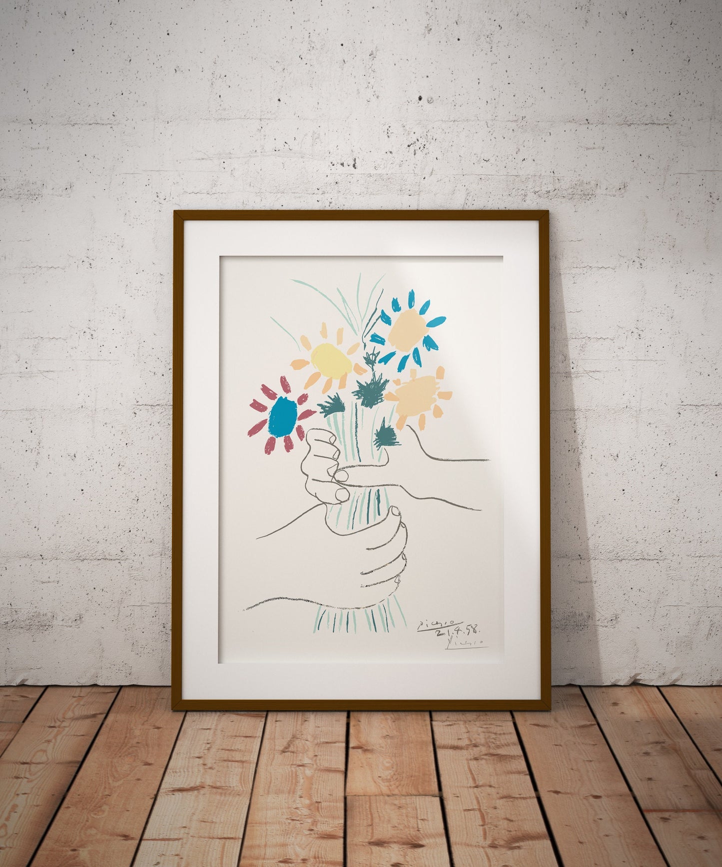 Picasso Bouquet of Flowers Poster