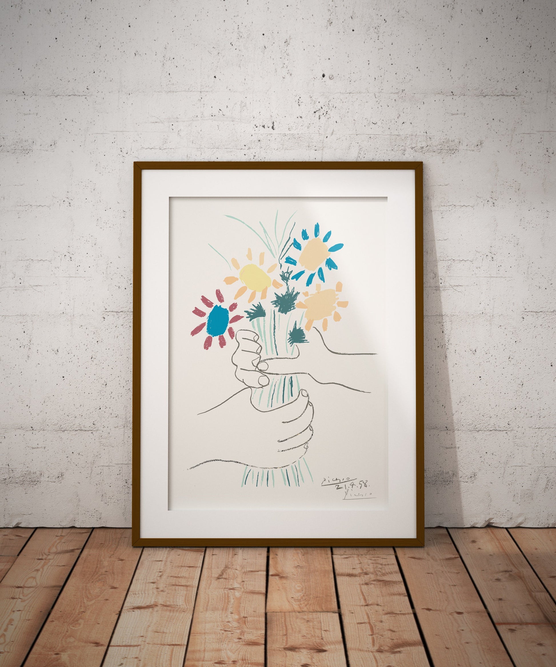 Picasso Bouquet of Flowers Poster