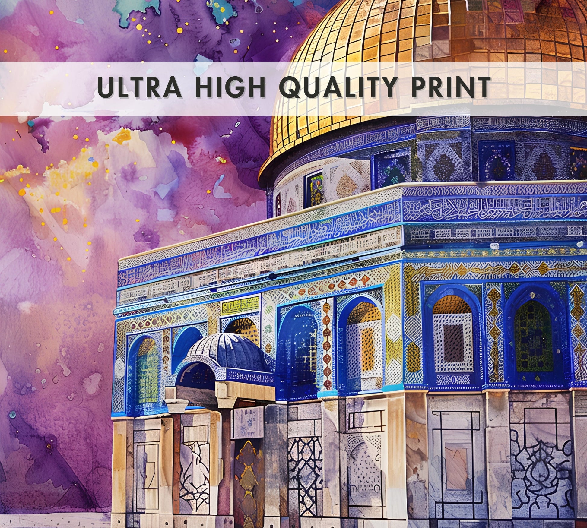 Al-aqsa mosque Print, Dome of Rock