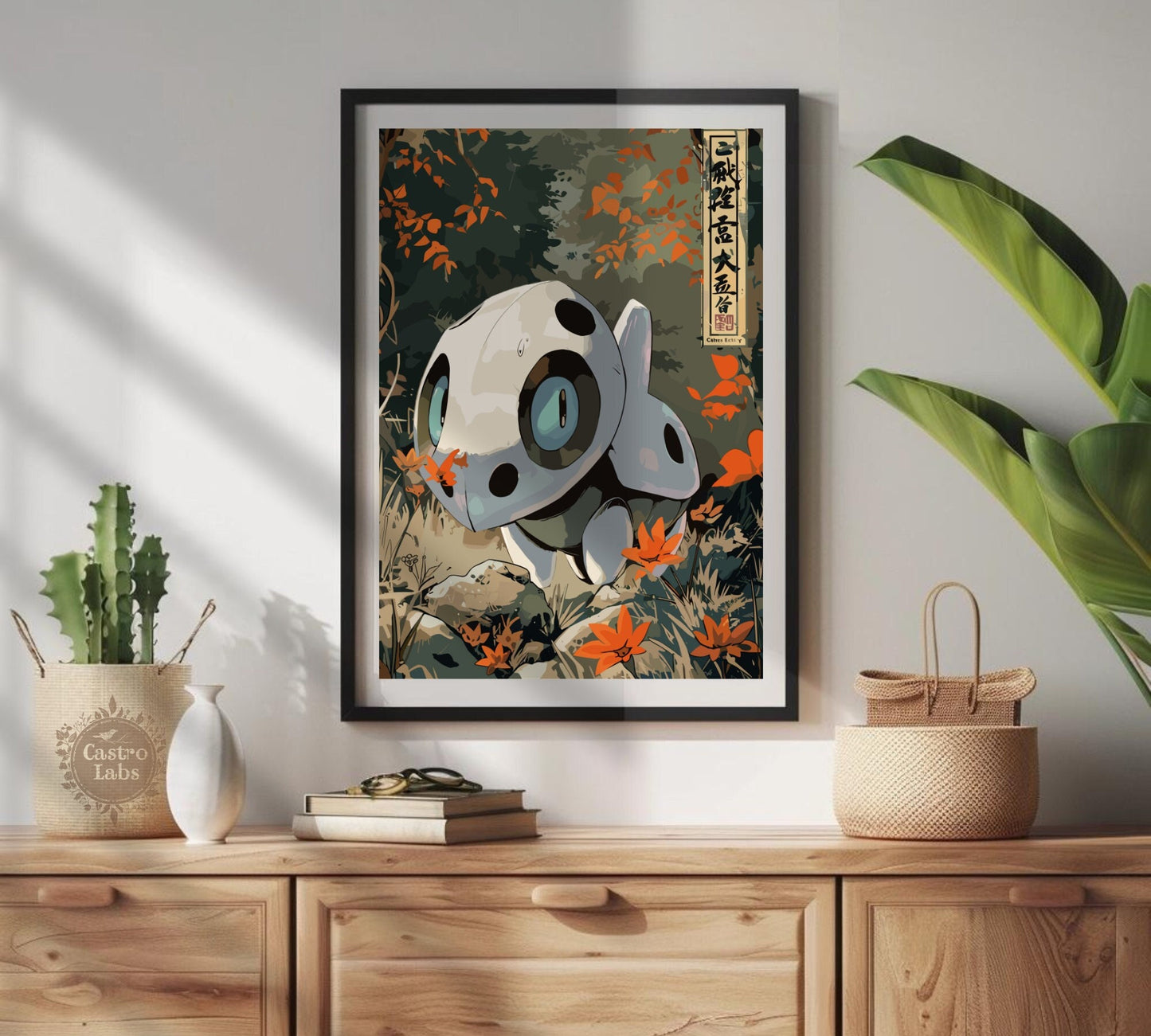 Aron Poster: Japanese Tapestry Style Pokemon Anime Art - Wall Decor for Bedroom and Japanese Home Decor