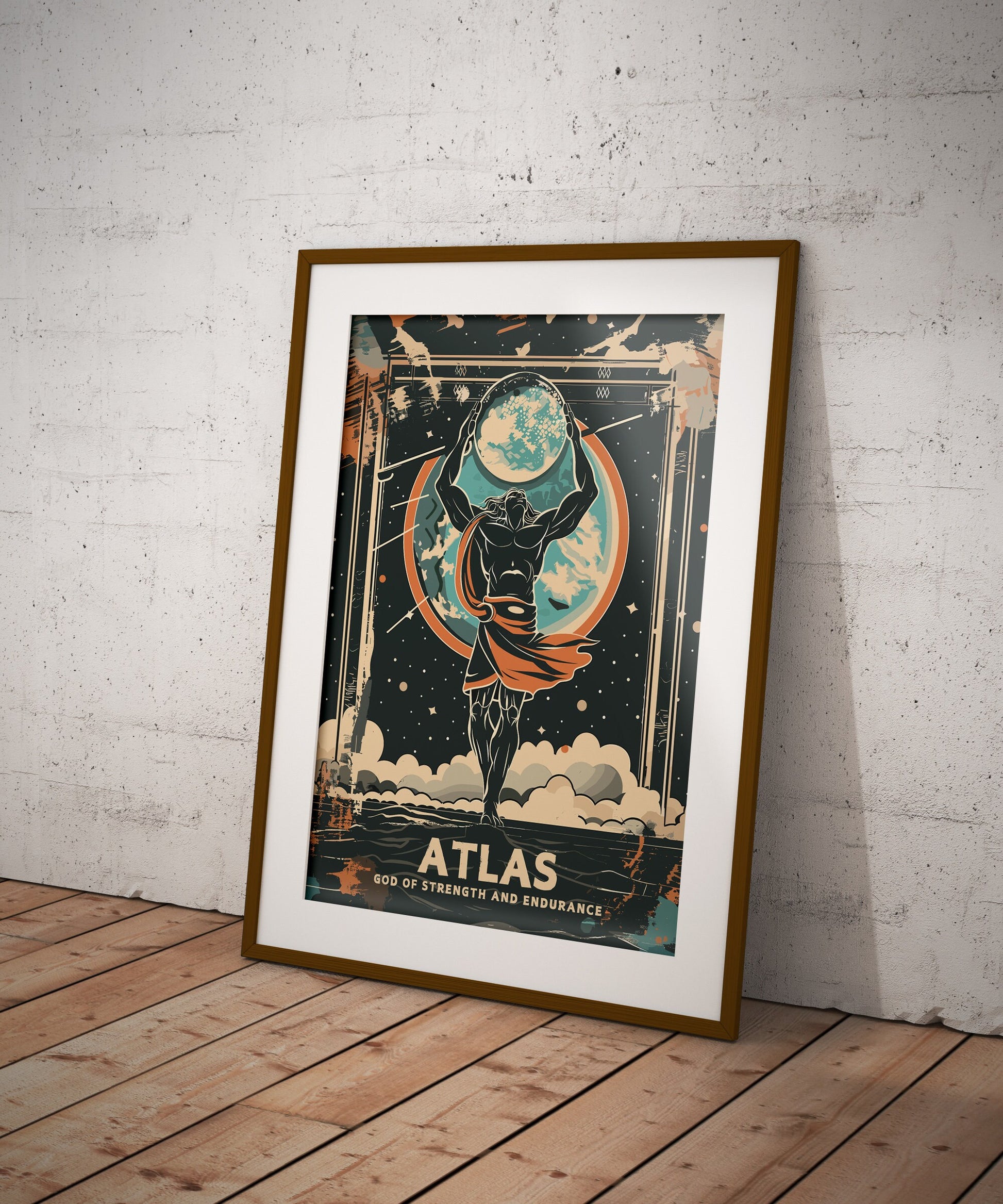 Greek God Atlas, Atlas God Poster