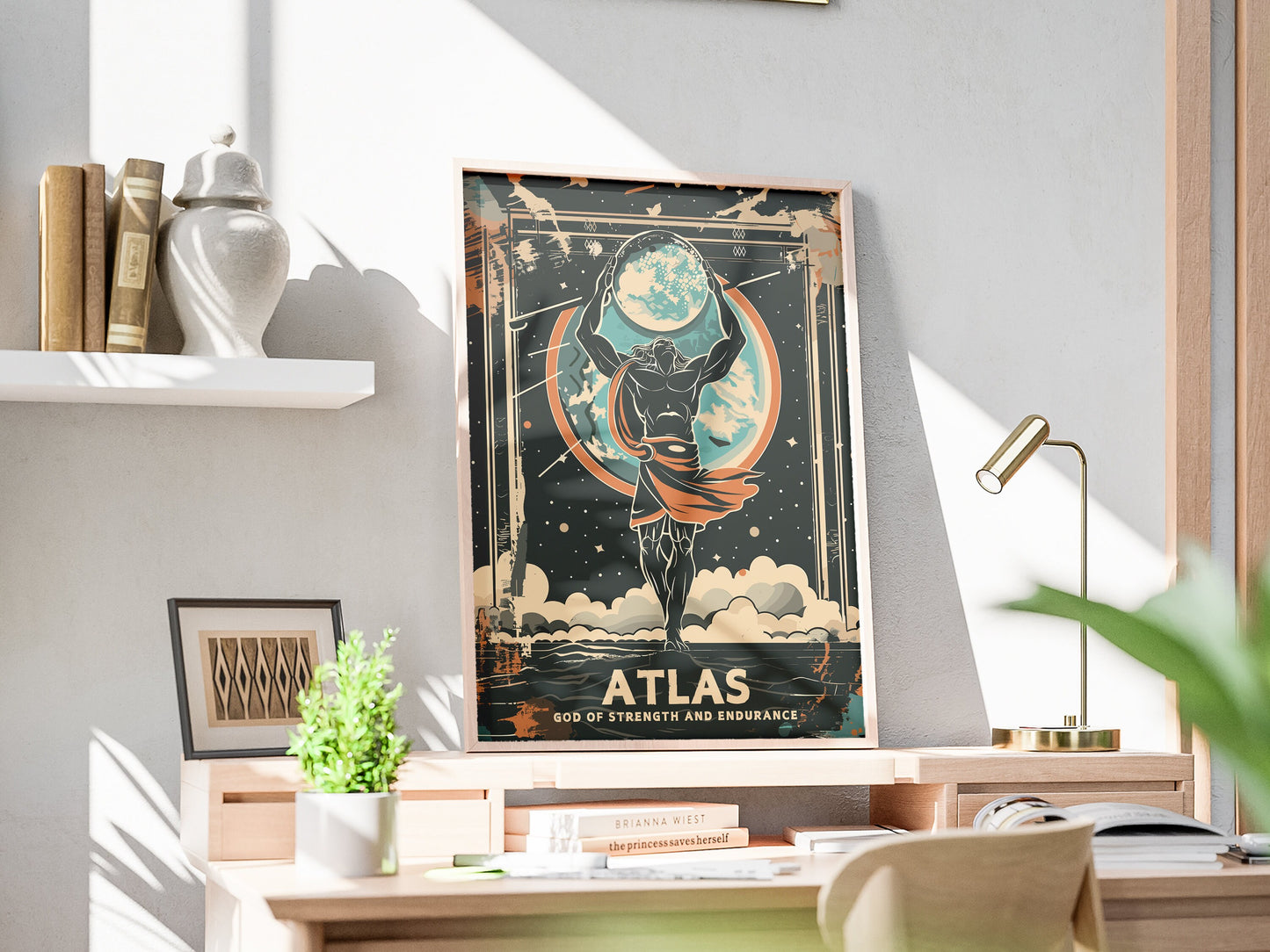 Greek God Atlas, Atlas God Poster