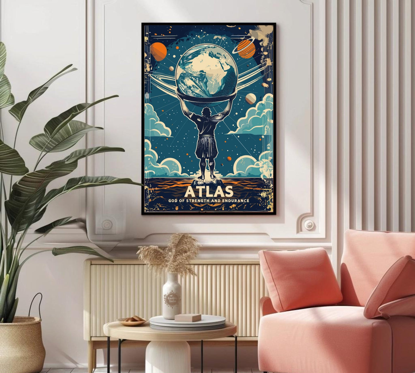 Titan Atlas, Greek God Atlas, Atlas God Poster