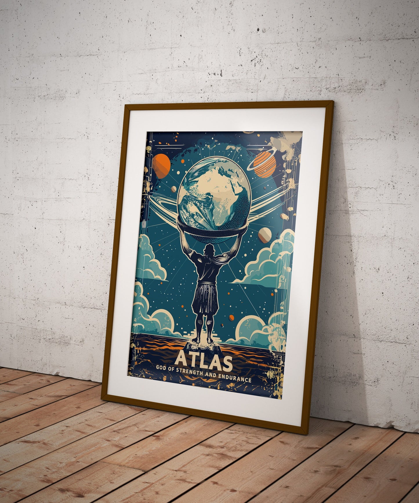 Titan Atlas, Greek God Atlas, Atlas God Poster