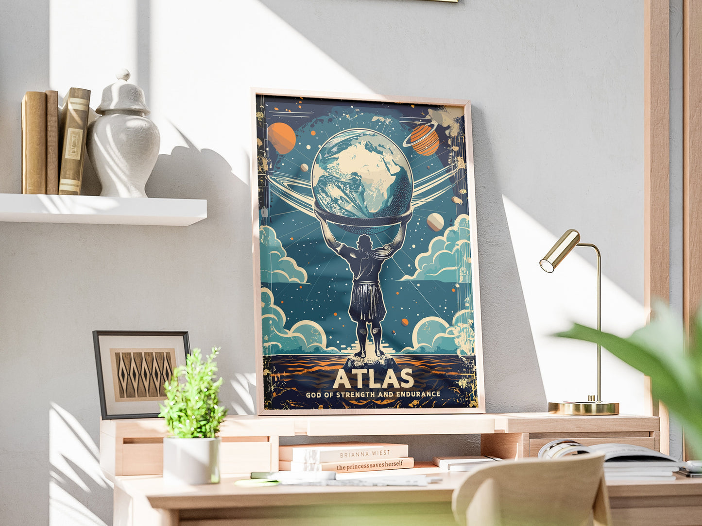 Titan Atlas, Greek God Atlas, Atlas God Poster