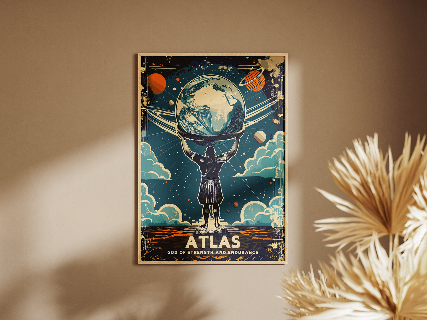 Titan Atlas, Greek God Atlas, Atlas God Poster