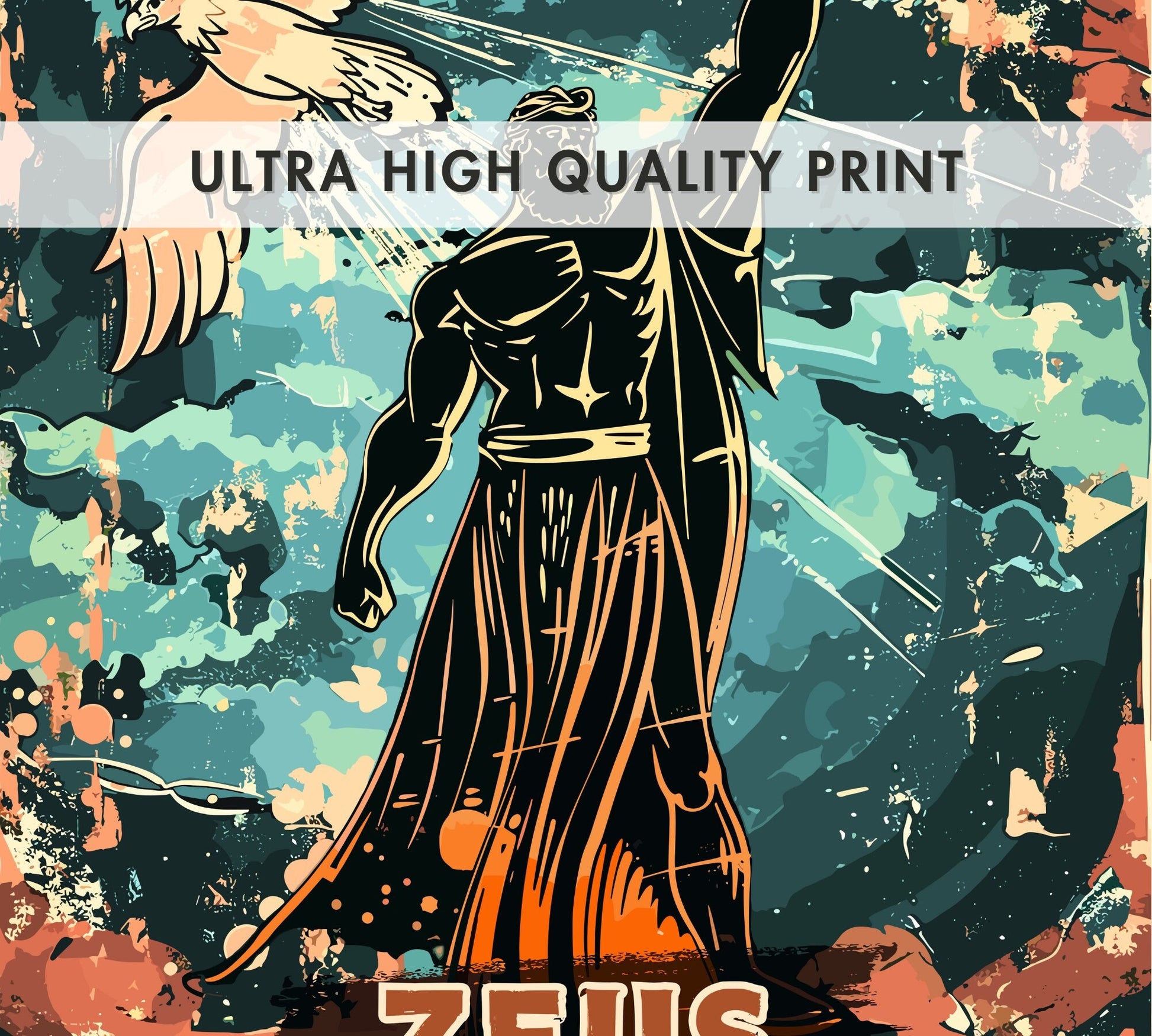 Zeus Poster, Greek God Zeus, Zeus God