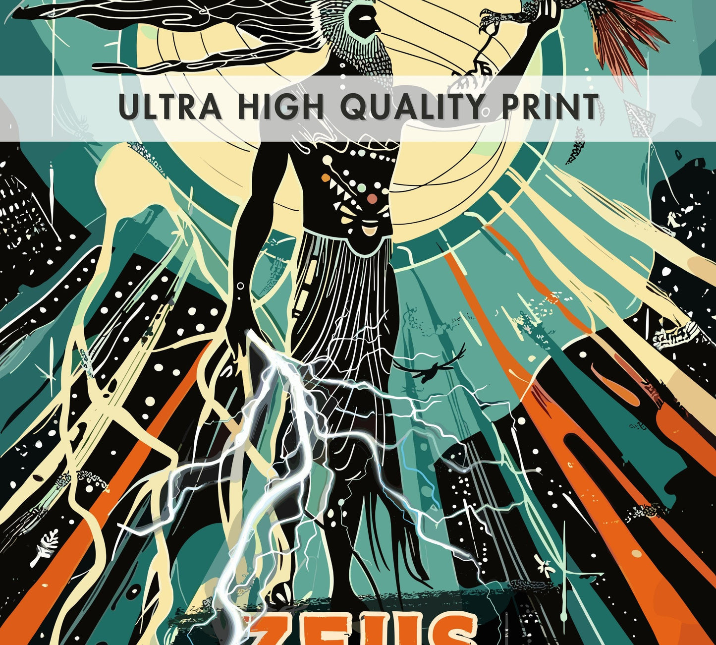 Greek God Zeus, Zeus Poster, Zeus God