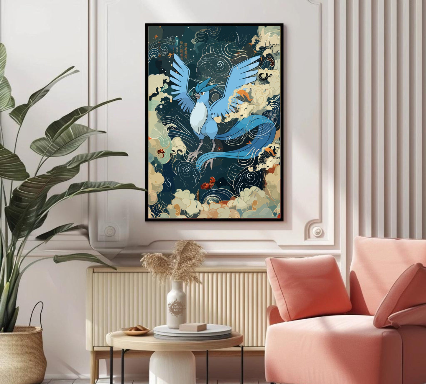 Articuno: Japanese Tapestry Style Pokemon Anime Poster