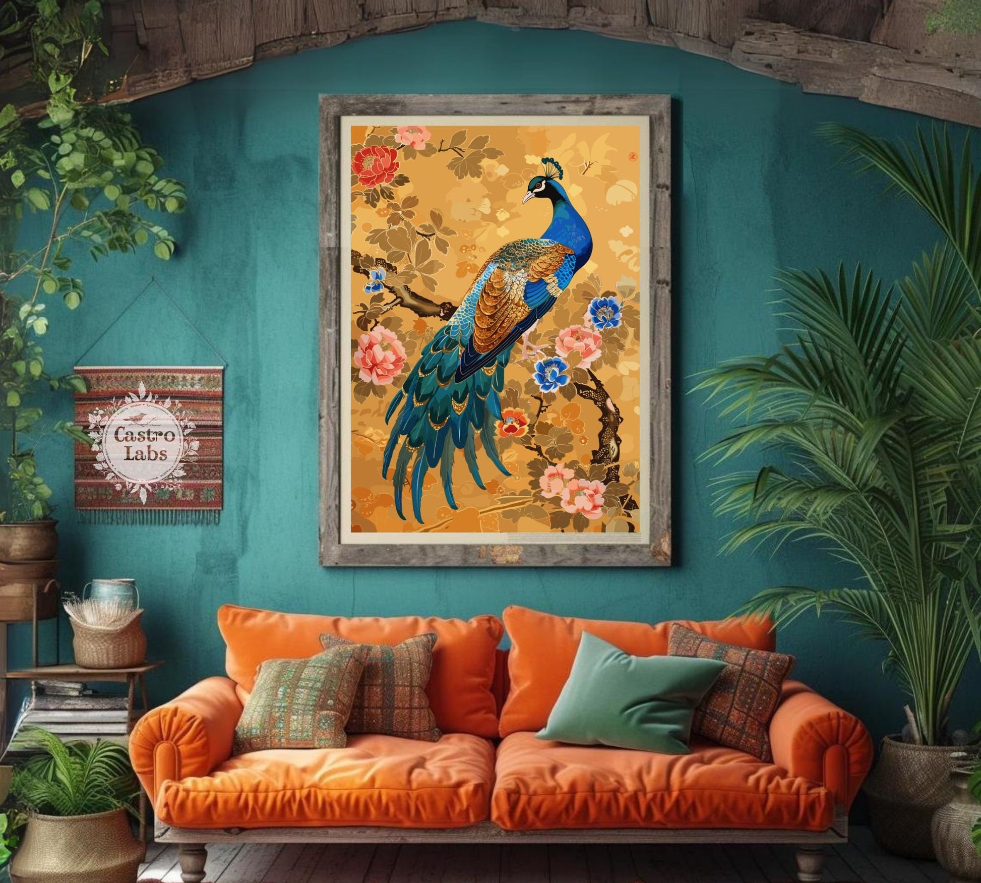 Peacock Poster - Japanese Peacock Art