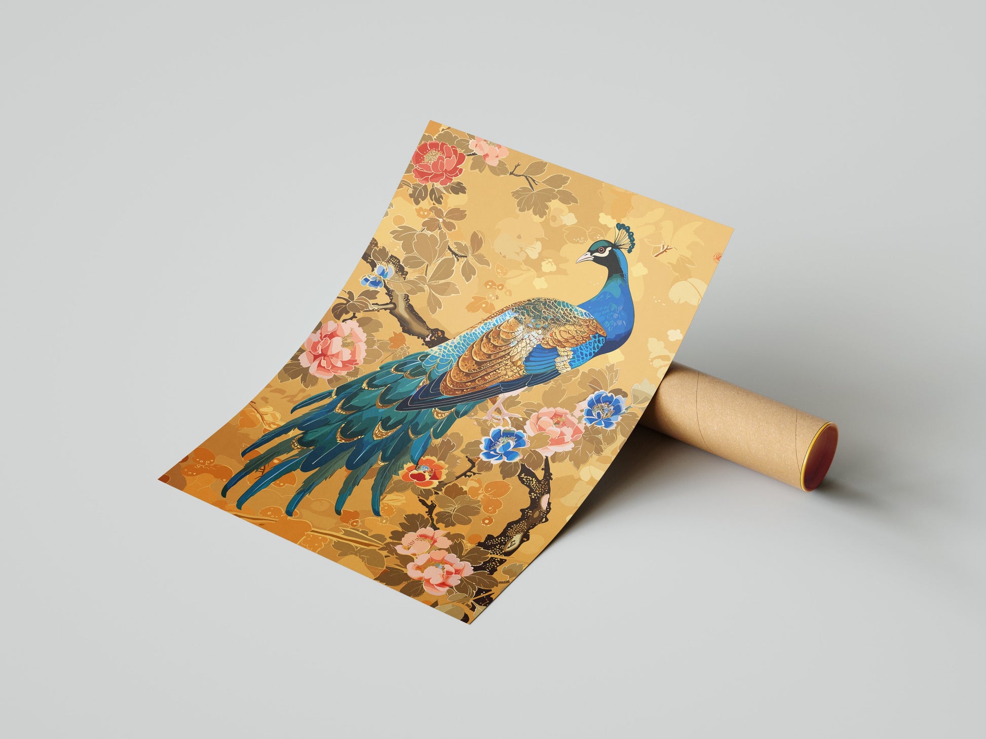 Peacock Poster - Japanese Peacock Art