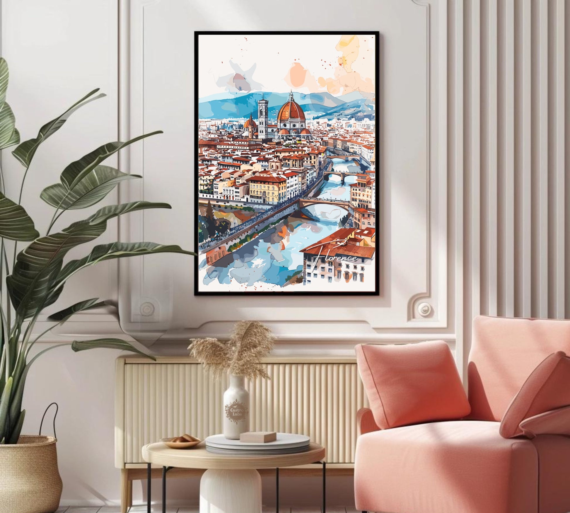 Florence Poster, Florence Italy Print, Florence Painting, Florence Artwork, Home Décor