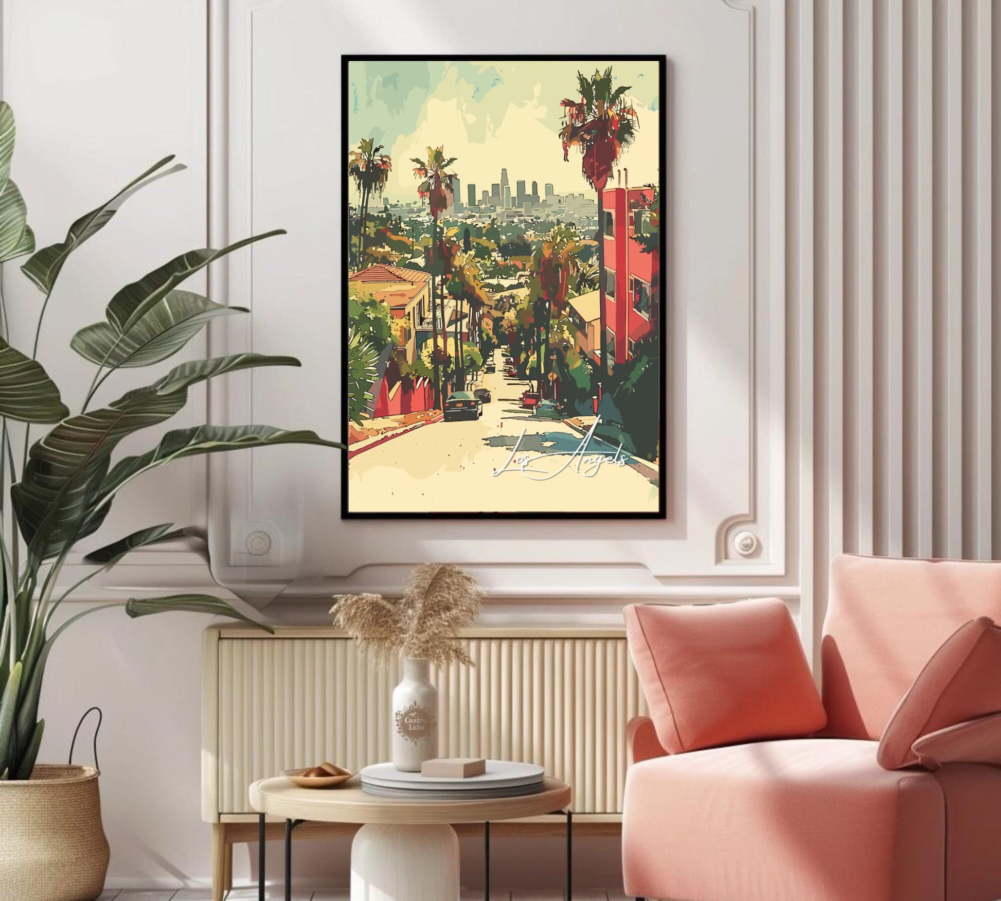 Los Angeles Poster, Los Angeles Print, Los Angeles Painting, Los Angeles Artwork, Home Décor