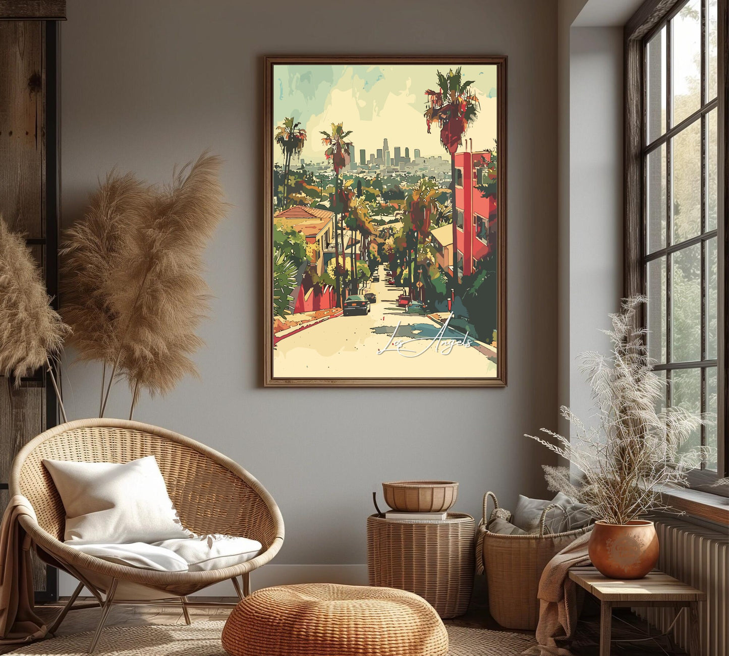 Los Angeles Poster, Los Angeles Print, Los Angeles Painting, Los Angeles Artwork, Home Décor