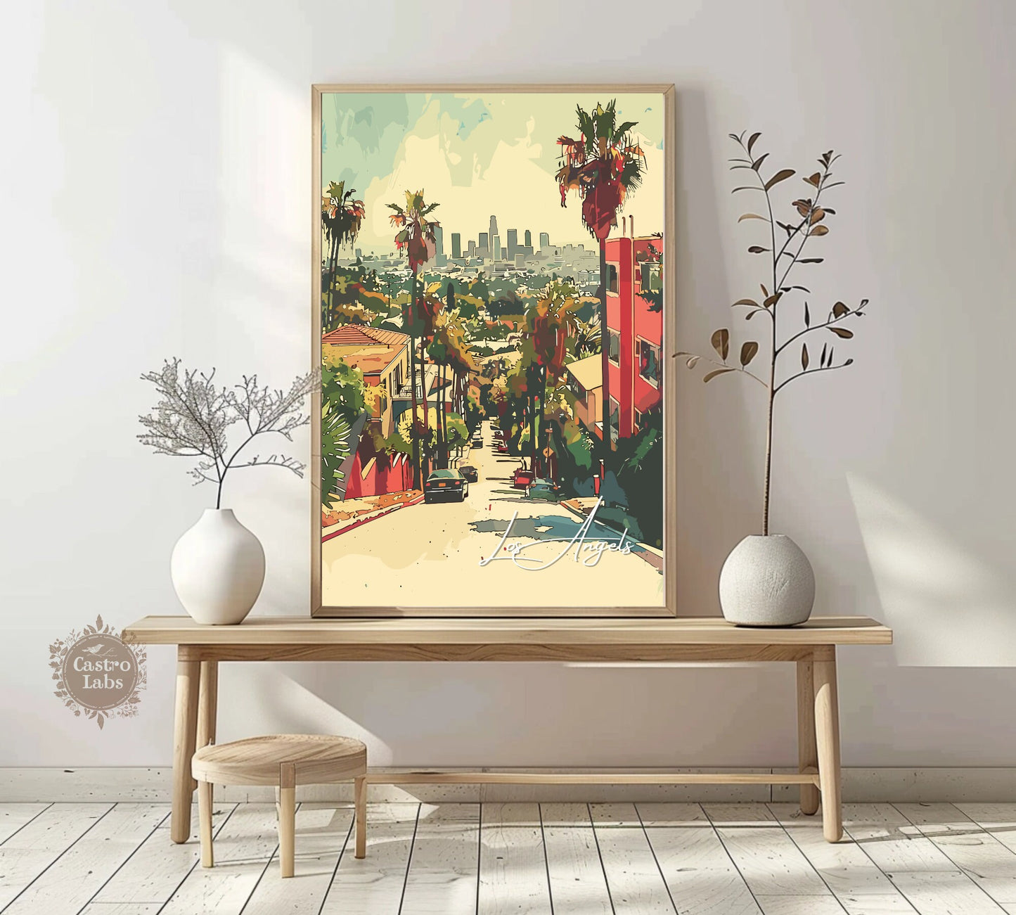 Los Angeles Poster, Los Angeles Print, Los Angeles Painting, Los Angeles Artwork, Home Décor