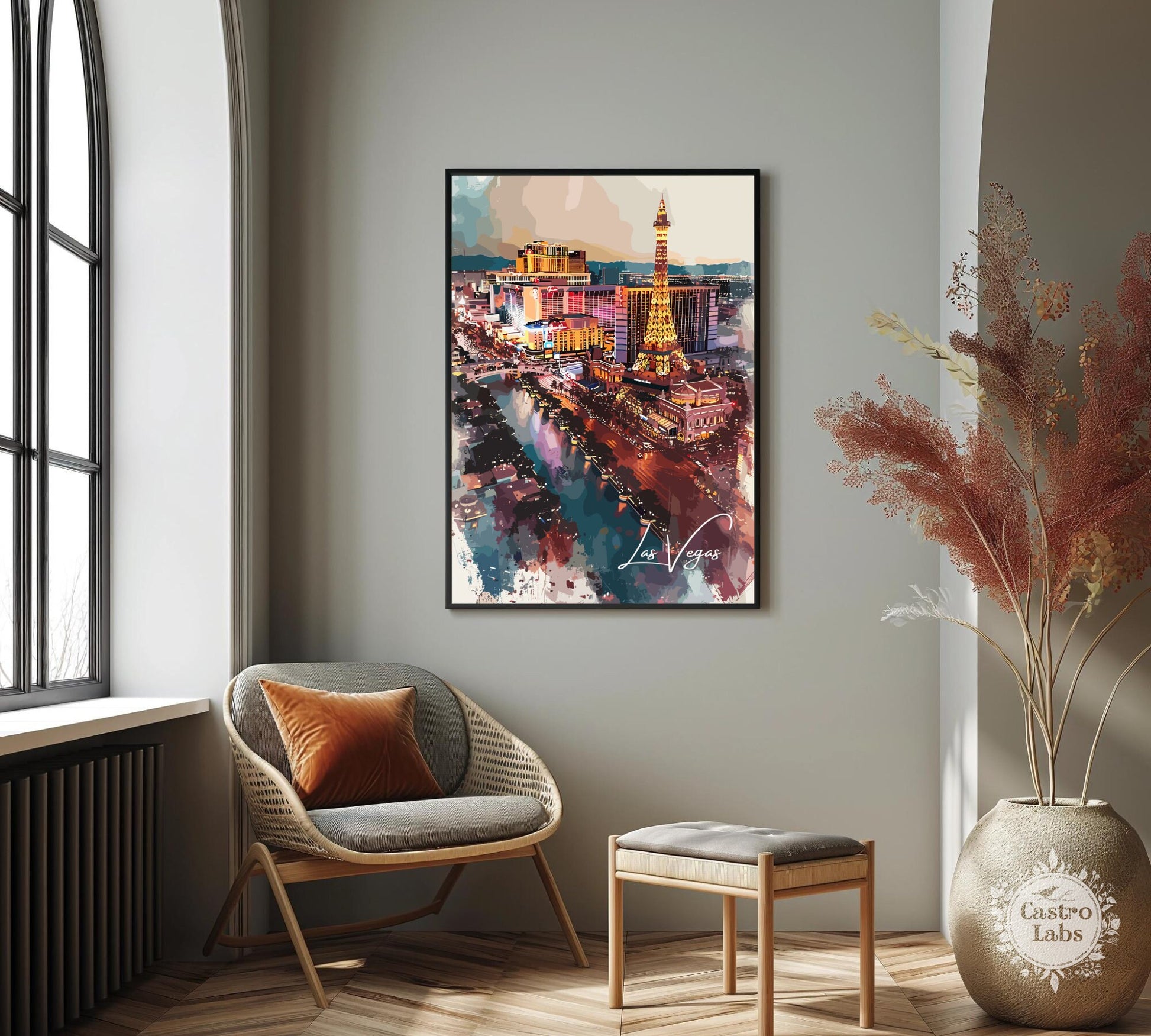 Las Vegas Poster, Las Vegas Print, Las Vegas Painting, Las Vegas Artwork, Home Décor