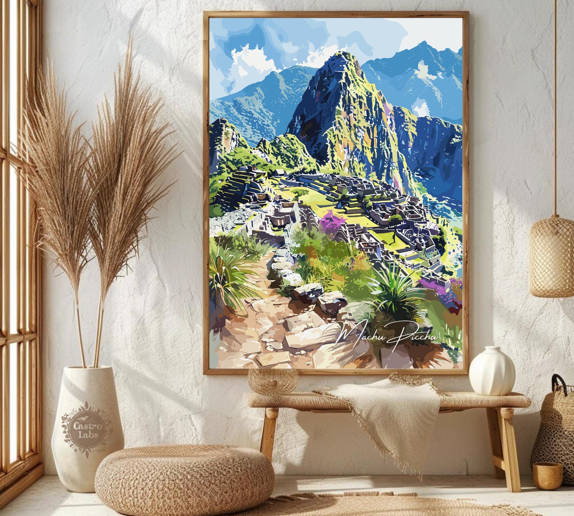 Machu Picchu Poster, Machu Picchu Photo Print, Machu Picchu Artwork, Home Décor, Machu Picchu Painting