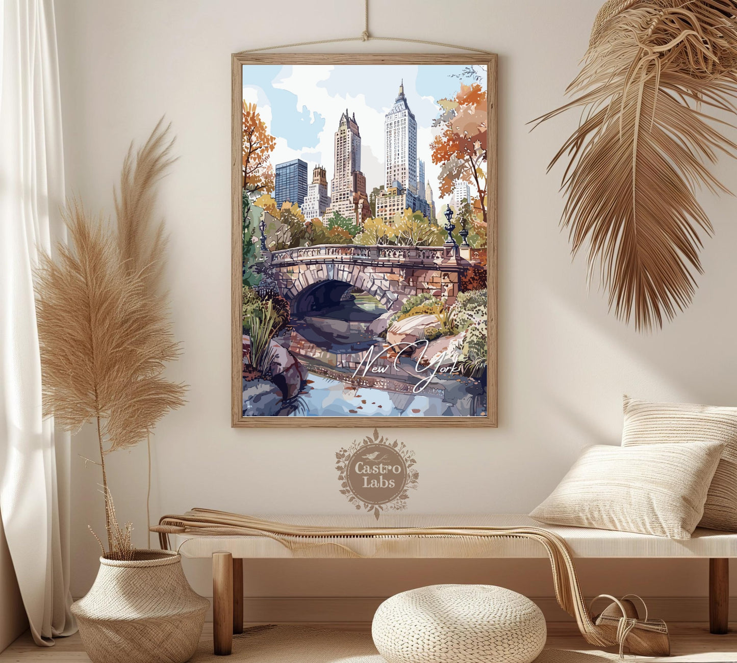 New York Poster, New York Print, New York Artwork, Home Décor, New York Painting