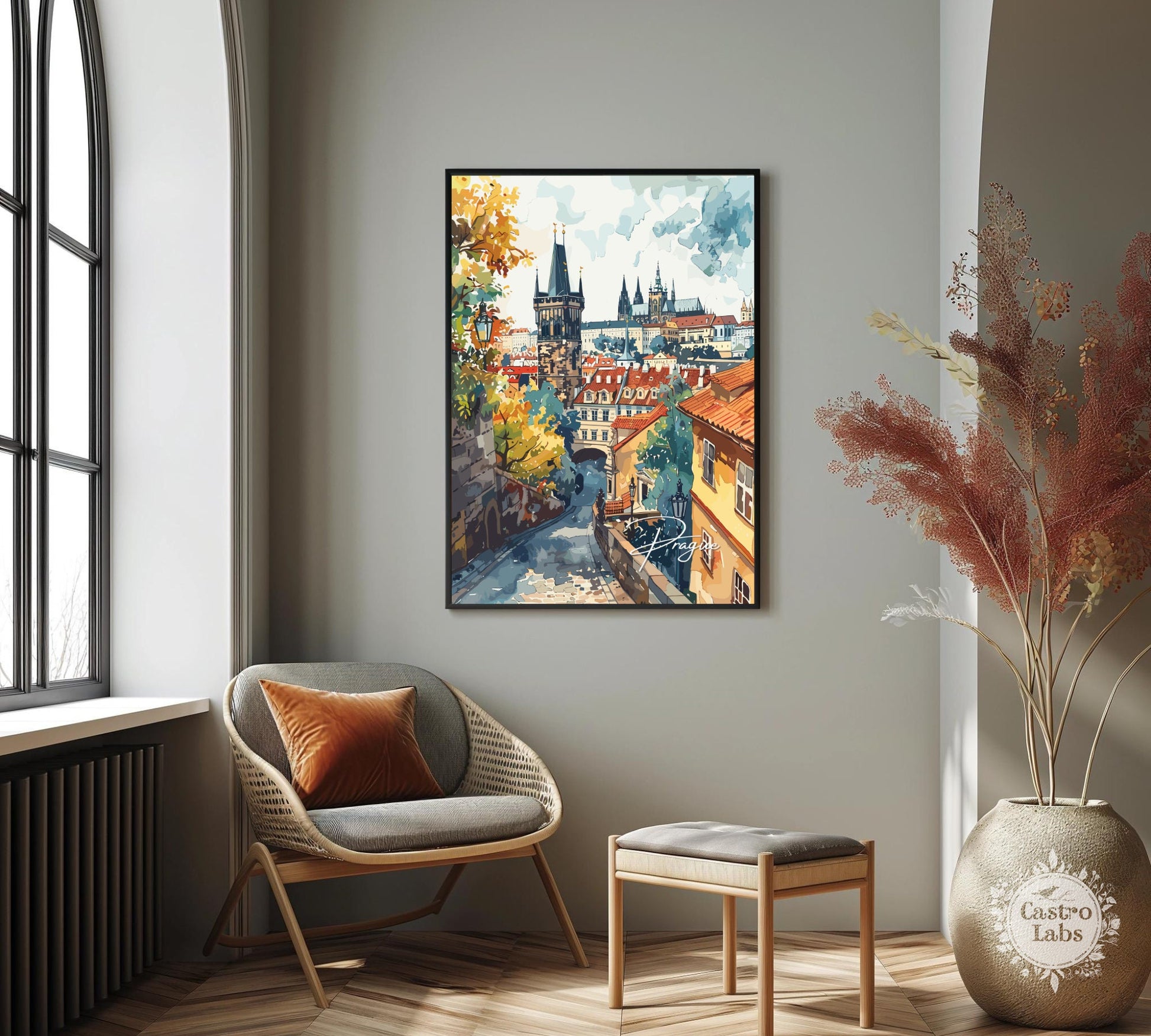 Prague Poster, Prague Photo Print, Prague Artwork, Home Décor, Prague Painting