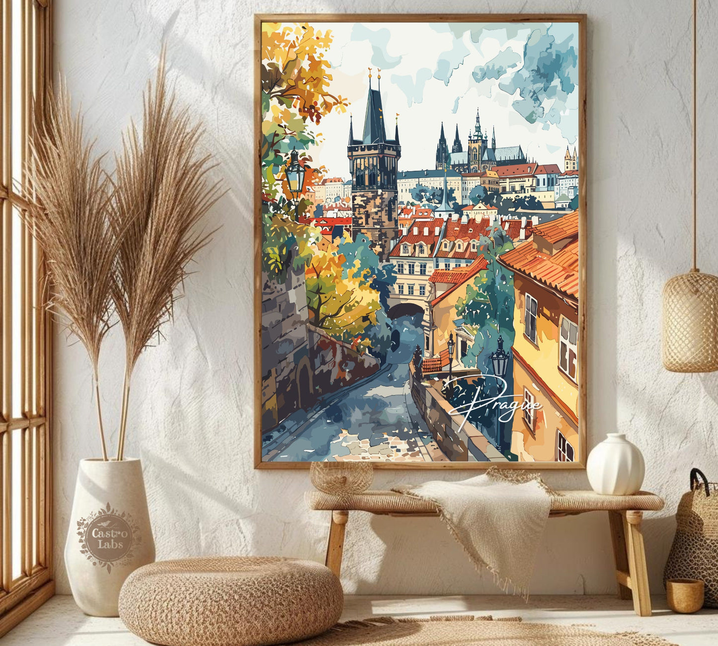 Prague Poster, Prague Photo Print, Prague Artwork, Home Décor, Prague Painting