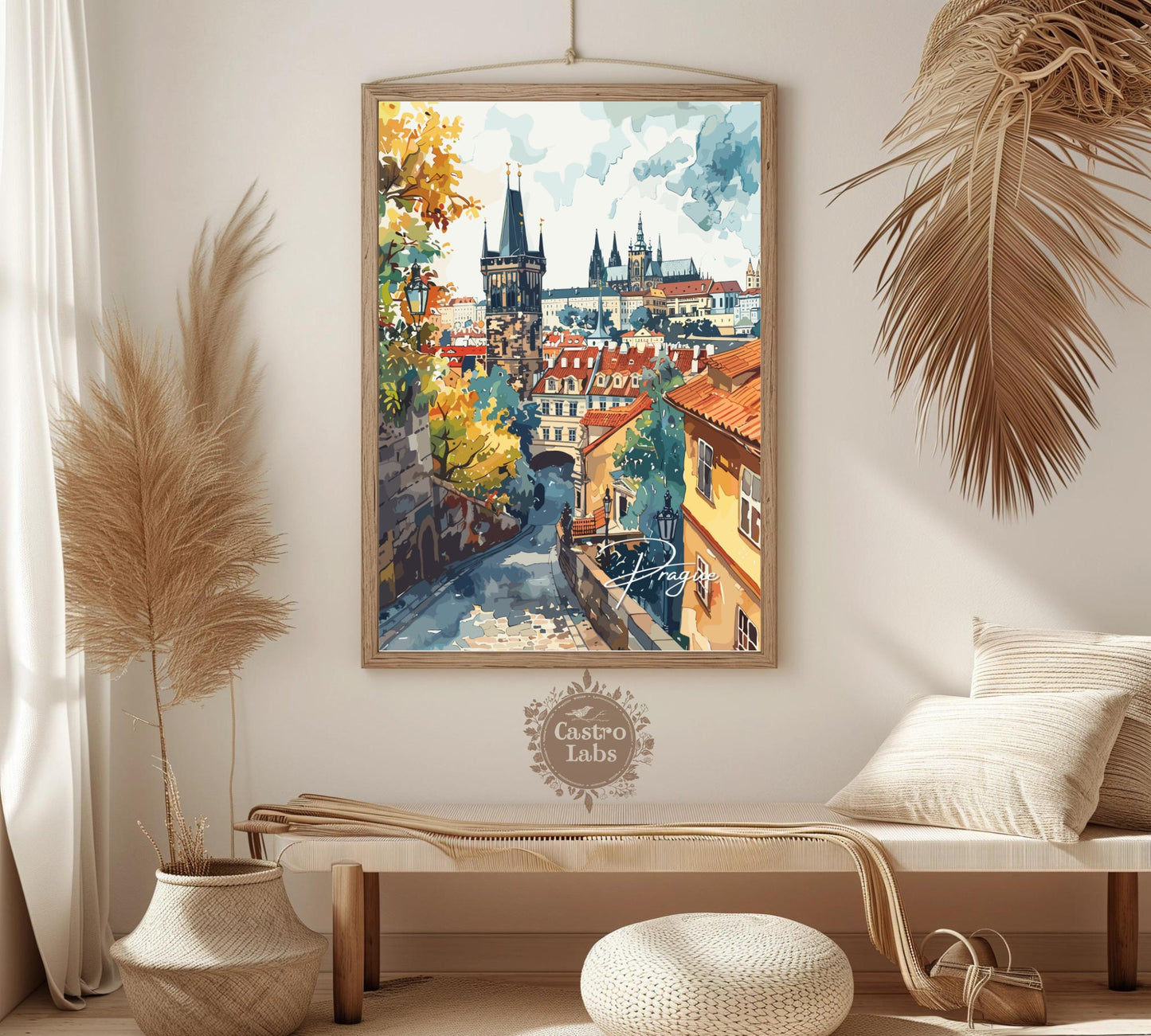 Prague Poster, Prague Photo Print, Prague Artwork, Home Décor, Prague Painting