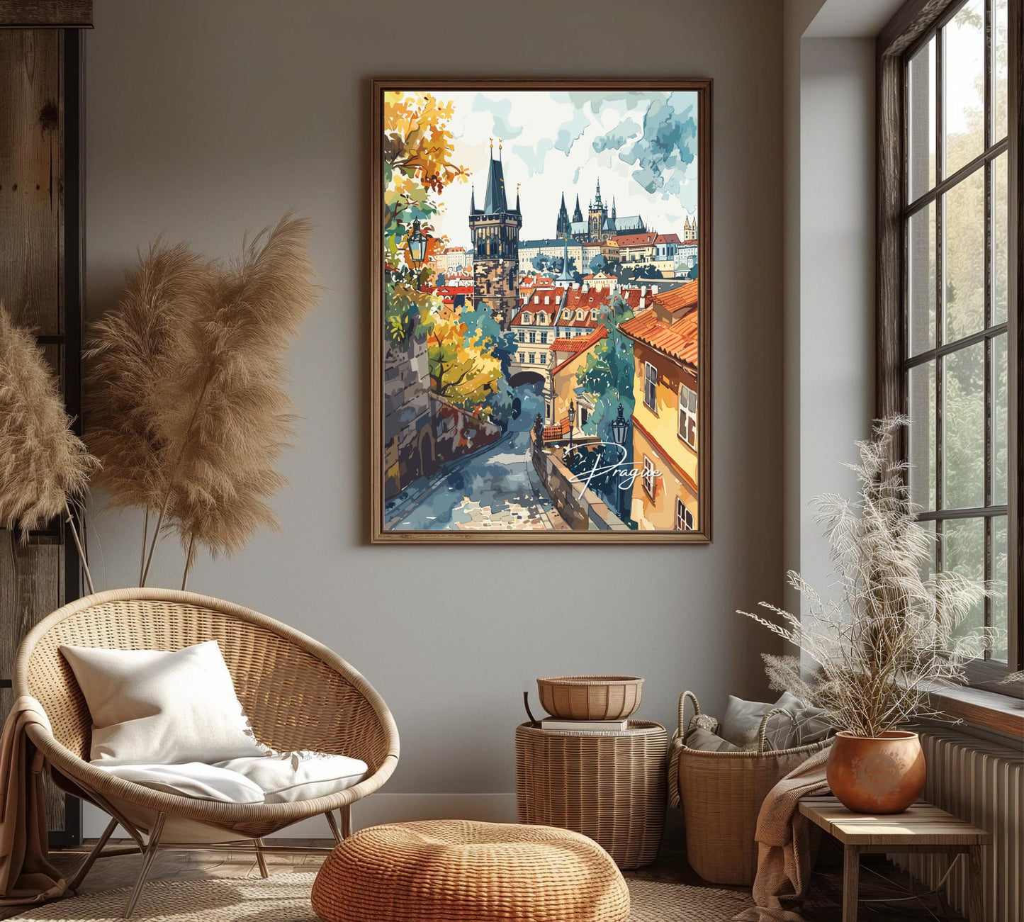 Prague Poster, Prague Photo Print, Prague Artwork, Home Décor, Prague Painting