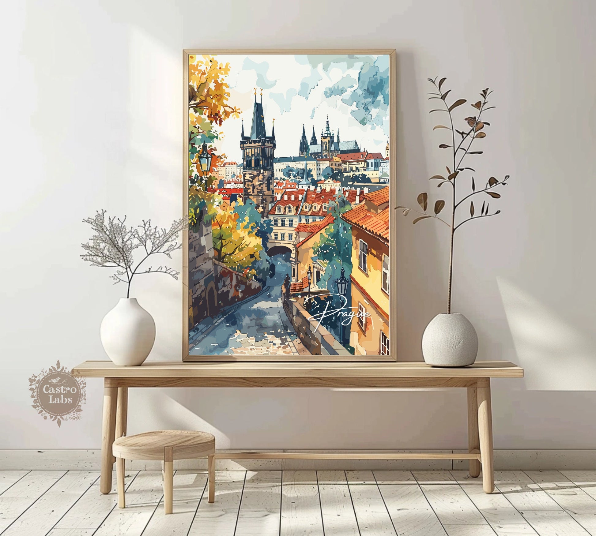 Prague Poster, Prague Photo Print, Prague Artwork, Home Décor, Prague Painting