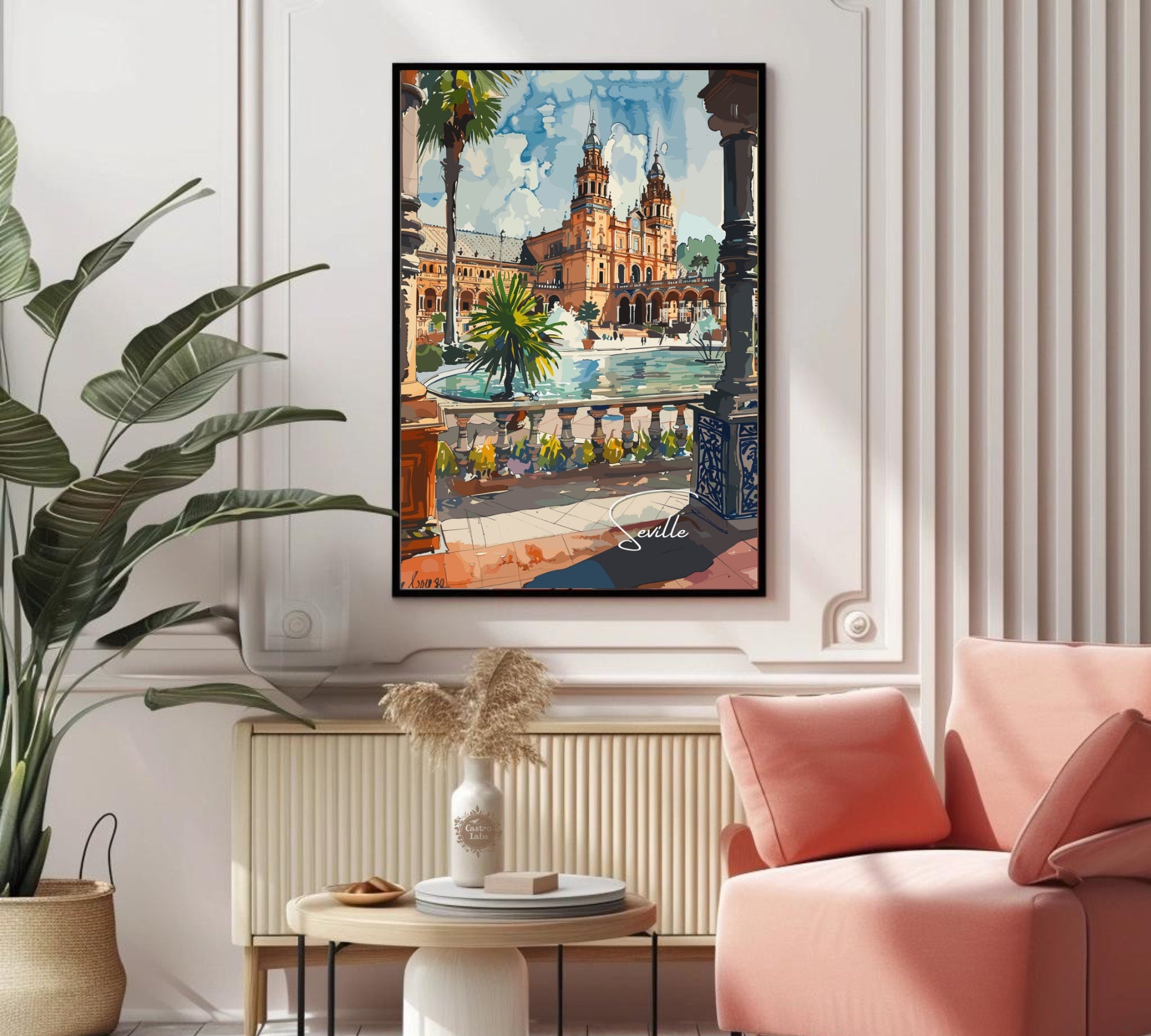 Seville Poster, Seville Spain Photo Print, Seville Artwork, Home Décor, Seville Painting