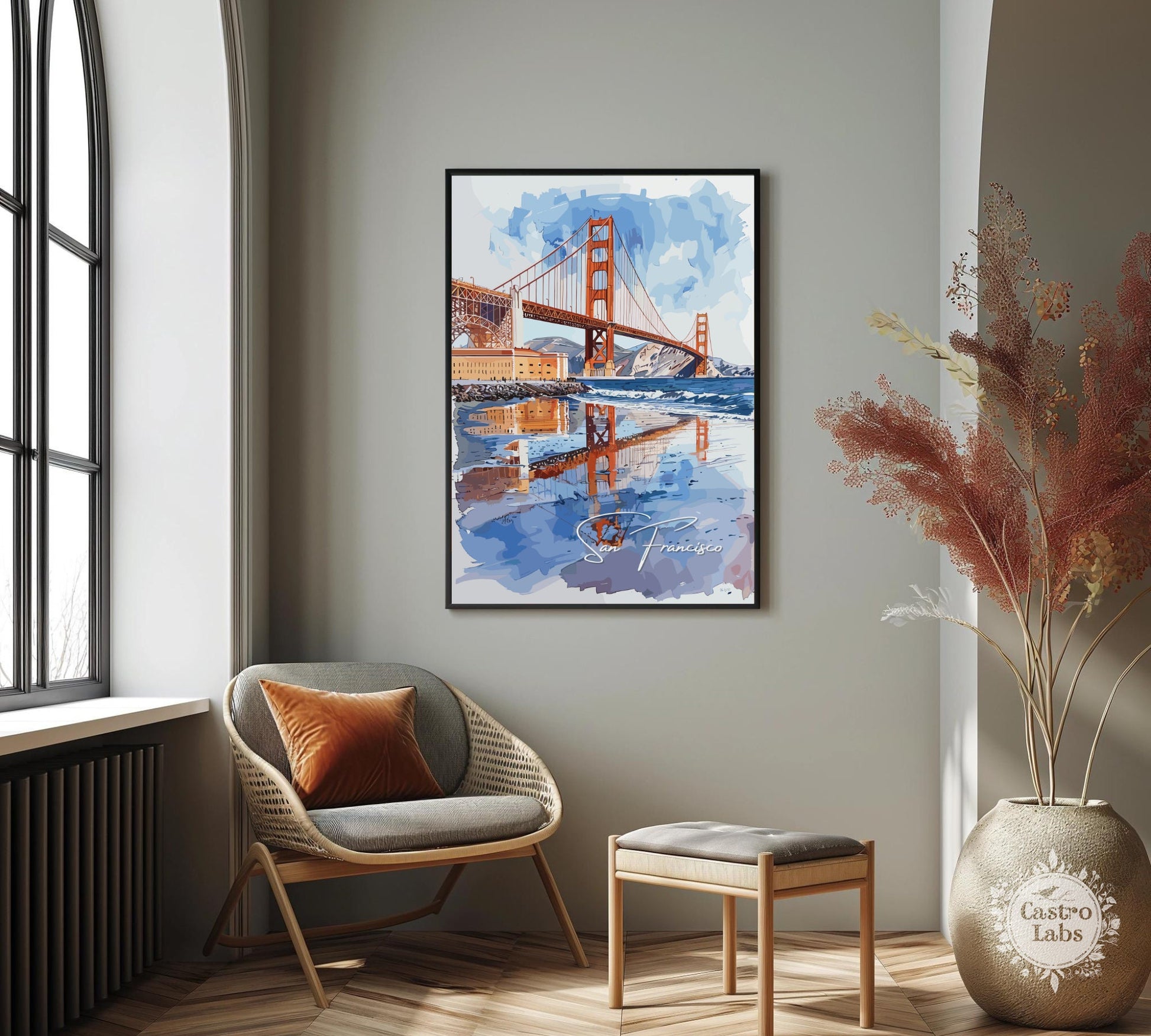 San Francisco Poster, San Francisco California Photo Print, San Francisco Artwork, Home Décor, San Francisco Painting