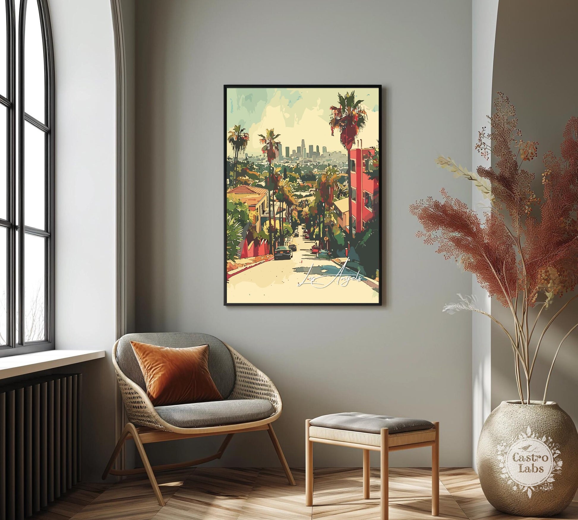 Los Angeles Poster, Los Angeles Print, Los Angeles Painting, Los Angeles Artwork, Home Décor