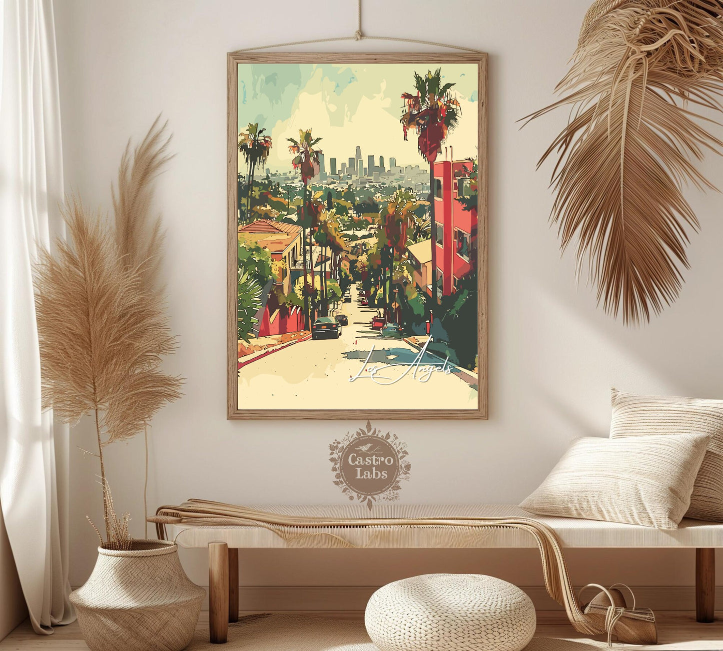 Los Angeles Poster, Los Angeles Print, Los Angeles Painting, Los Angeles Artwork, Home Décor