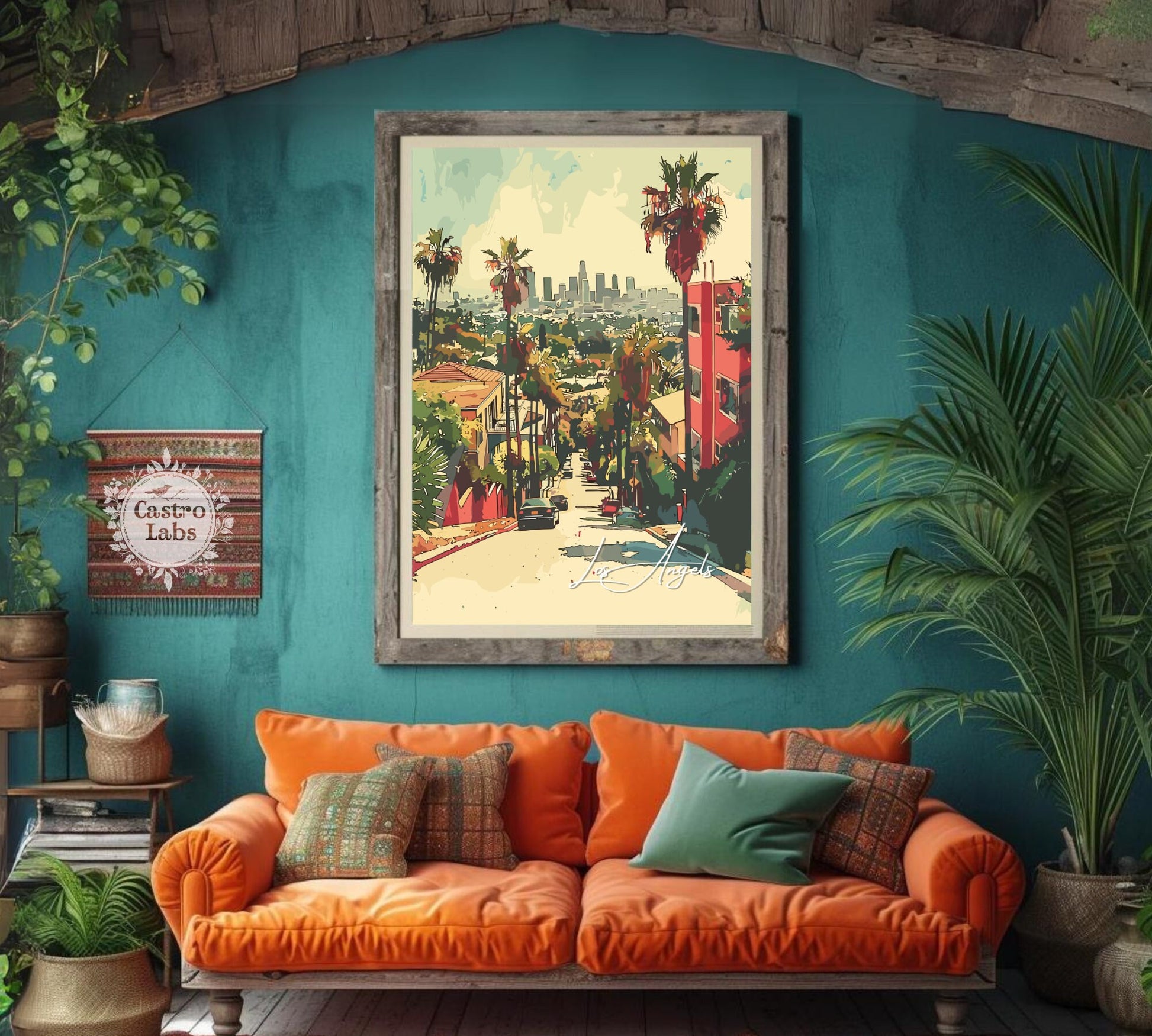 Los Angeles Poster, Los Angeles Print, Los Angeles Painting, Los Angeles Artwork, Home Décor