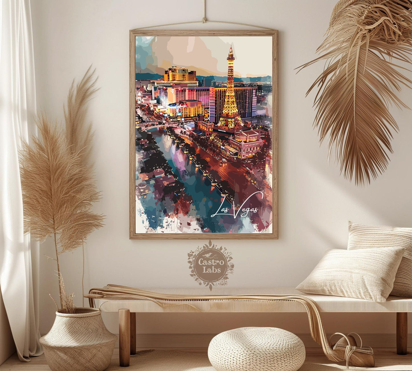 Las Vegas Poster, Las Vegas Print, Las Vegas Painting, Las Vegas Artwork, Home Décor