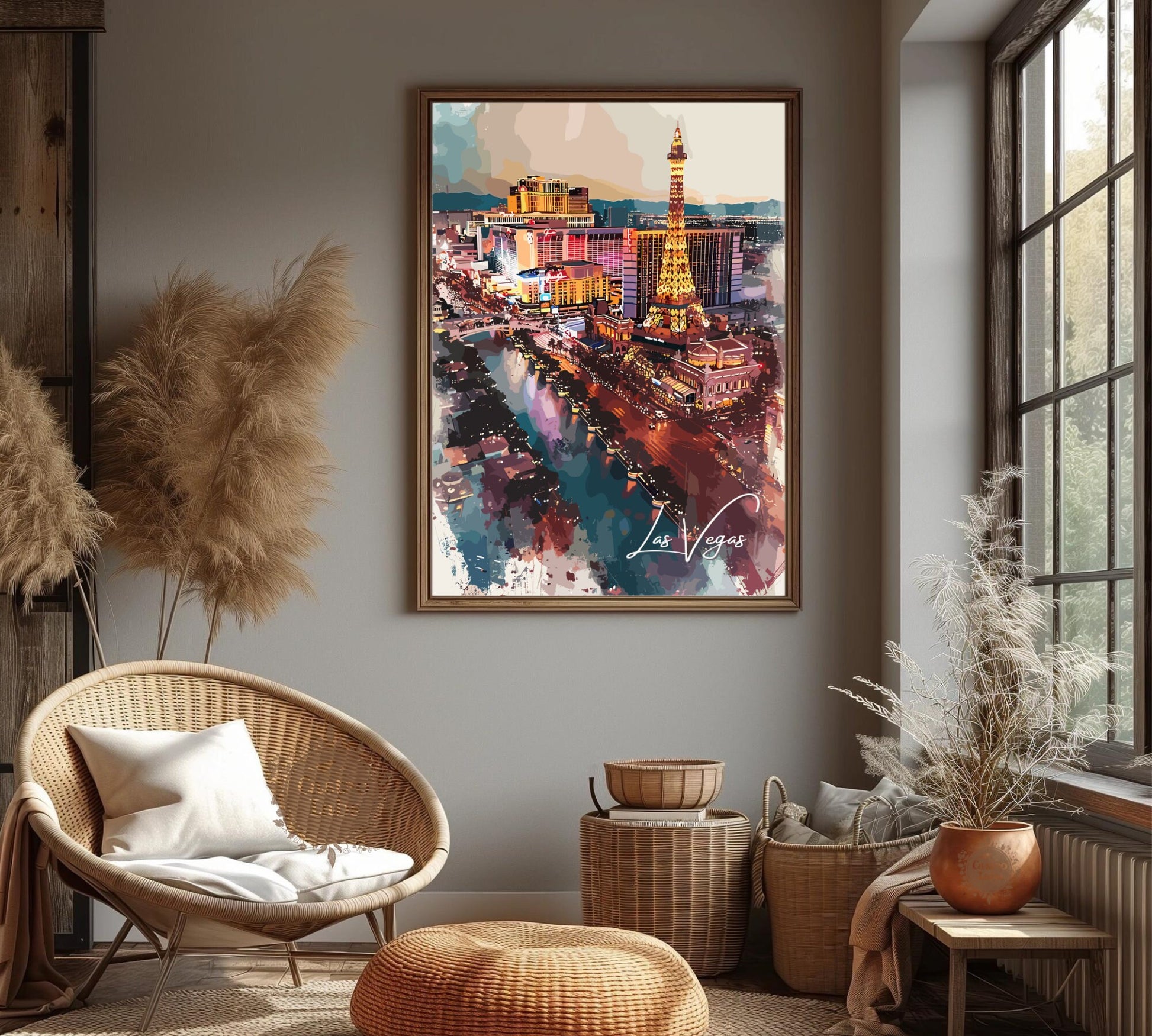 Las Vegas Poster, Las Vegas Print, Las Vegas Painting, Las Vegas Artwork, Home Décor