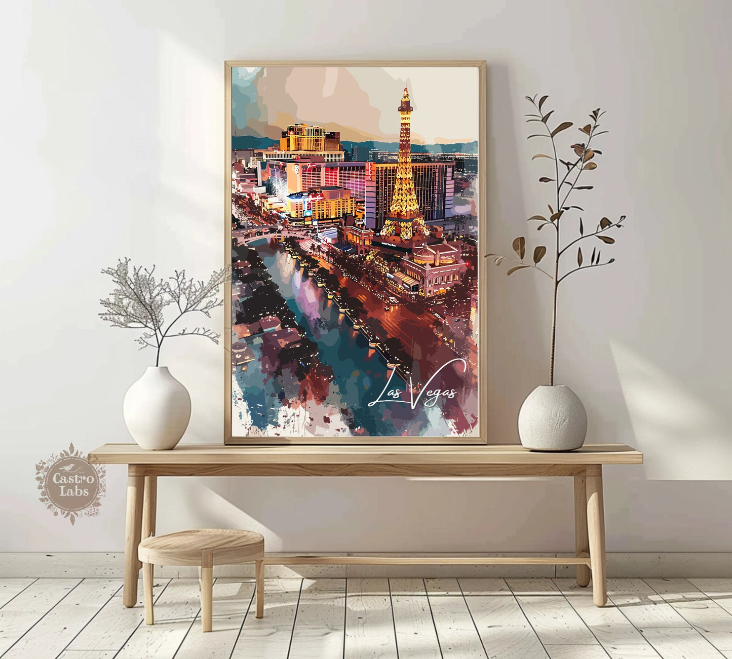 Las Vegas Poster, Las Vegas Print, Las Vegas Painting, Las Vegas Artwork, Home Décor