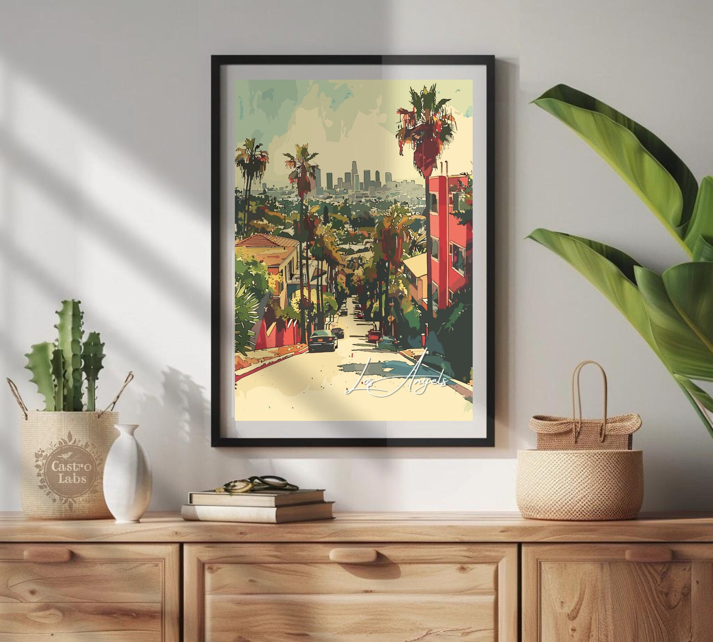 Los Angeles Poster, Los Angeles Print, Los Angeles Painting, Los Angeles Artwork, Home Décor