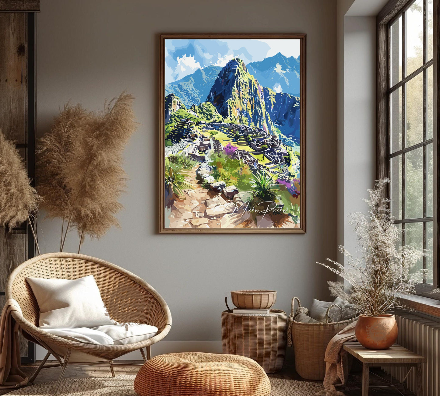 Machu Picchu Poster, Machu Picchu Photo Print, Machu Picchu Artwork, Home Décor, Machu Picchu Painting