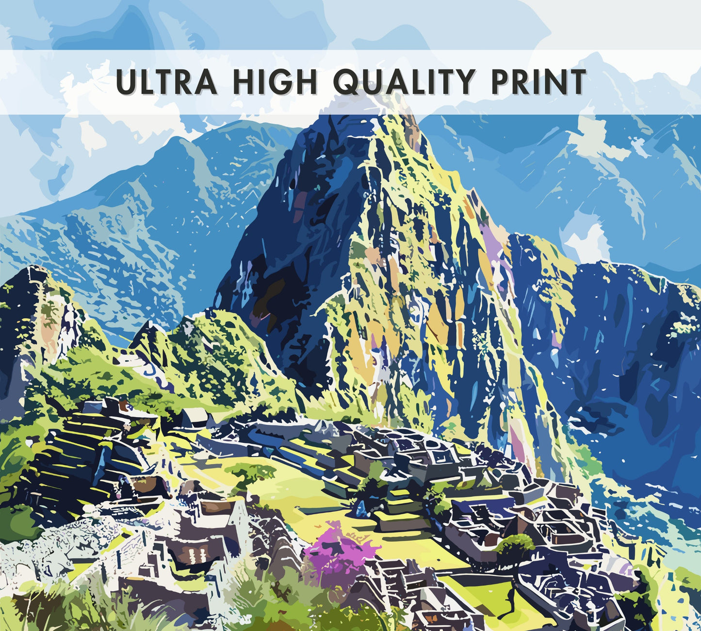 Machu Picchu Poster, Machu Picchu Photo Print, Machu Picchu Artwork, Home Décor, Machu Picchu Painting