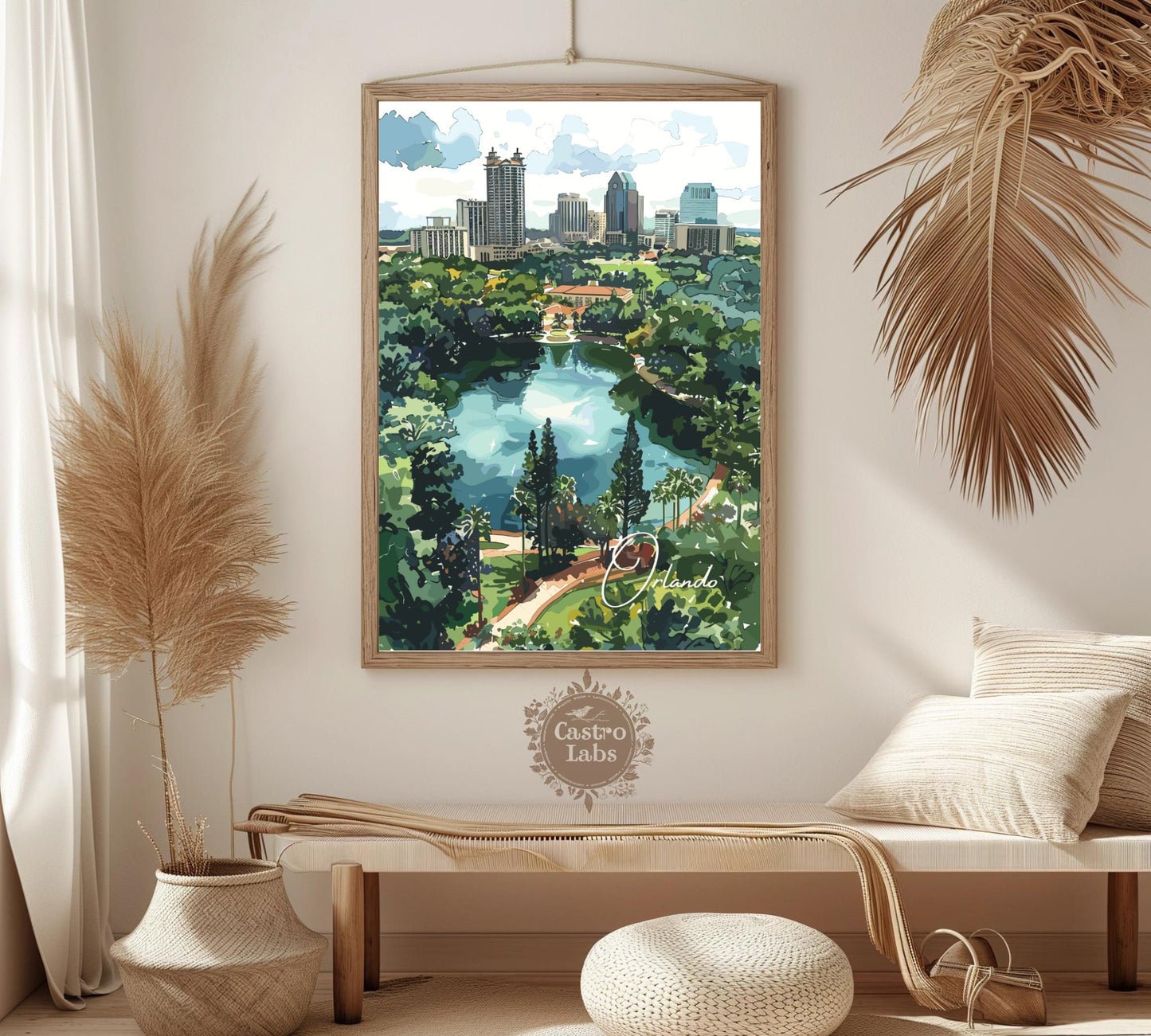 Orlando Poster, Orlando Print, Orlando Artwork, Home Décor, Orlando Painting