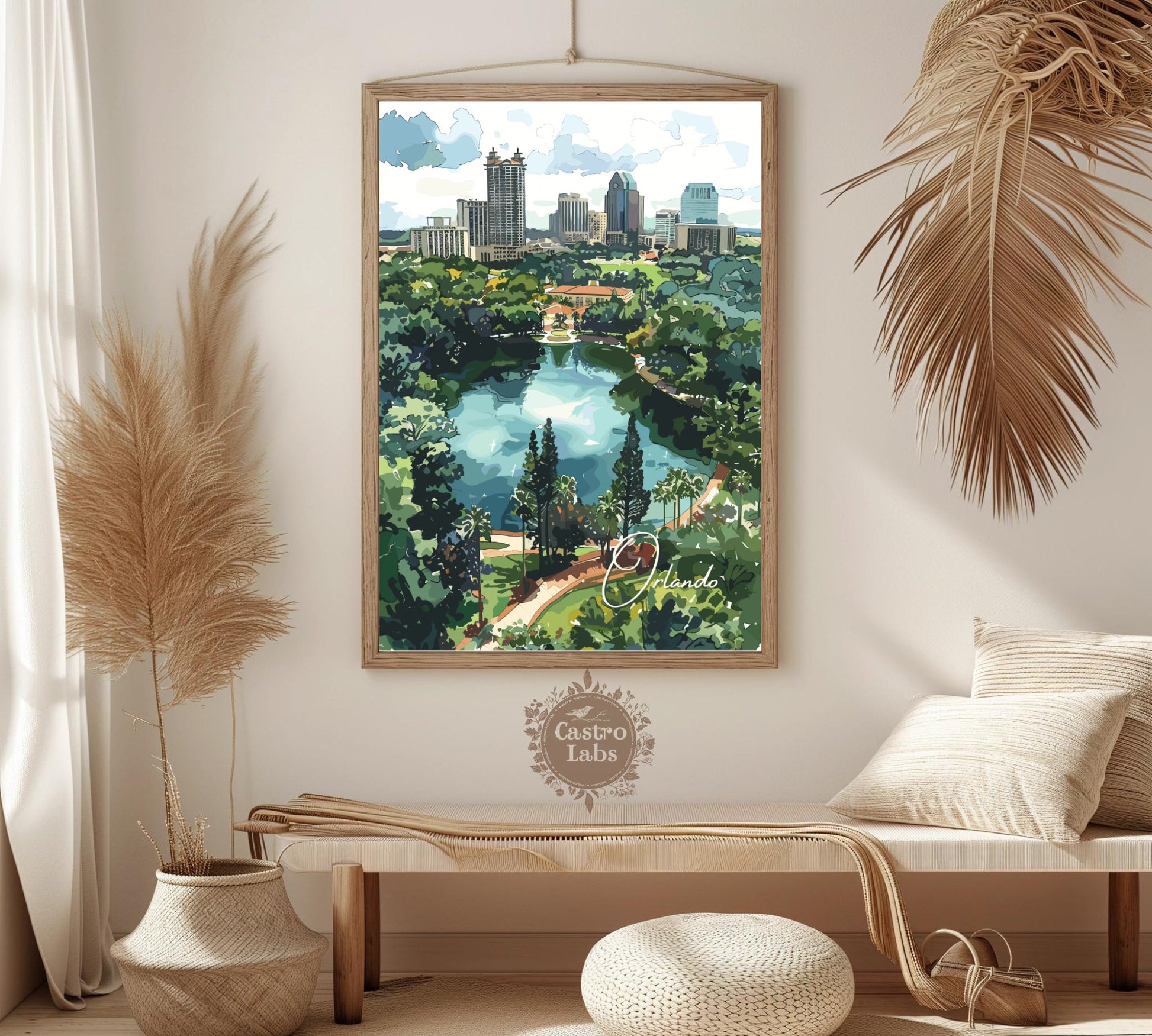 Orlando Poster, Orlando Print, Orlando Artwork, Home Décor, Orlando Painting