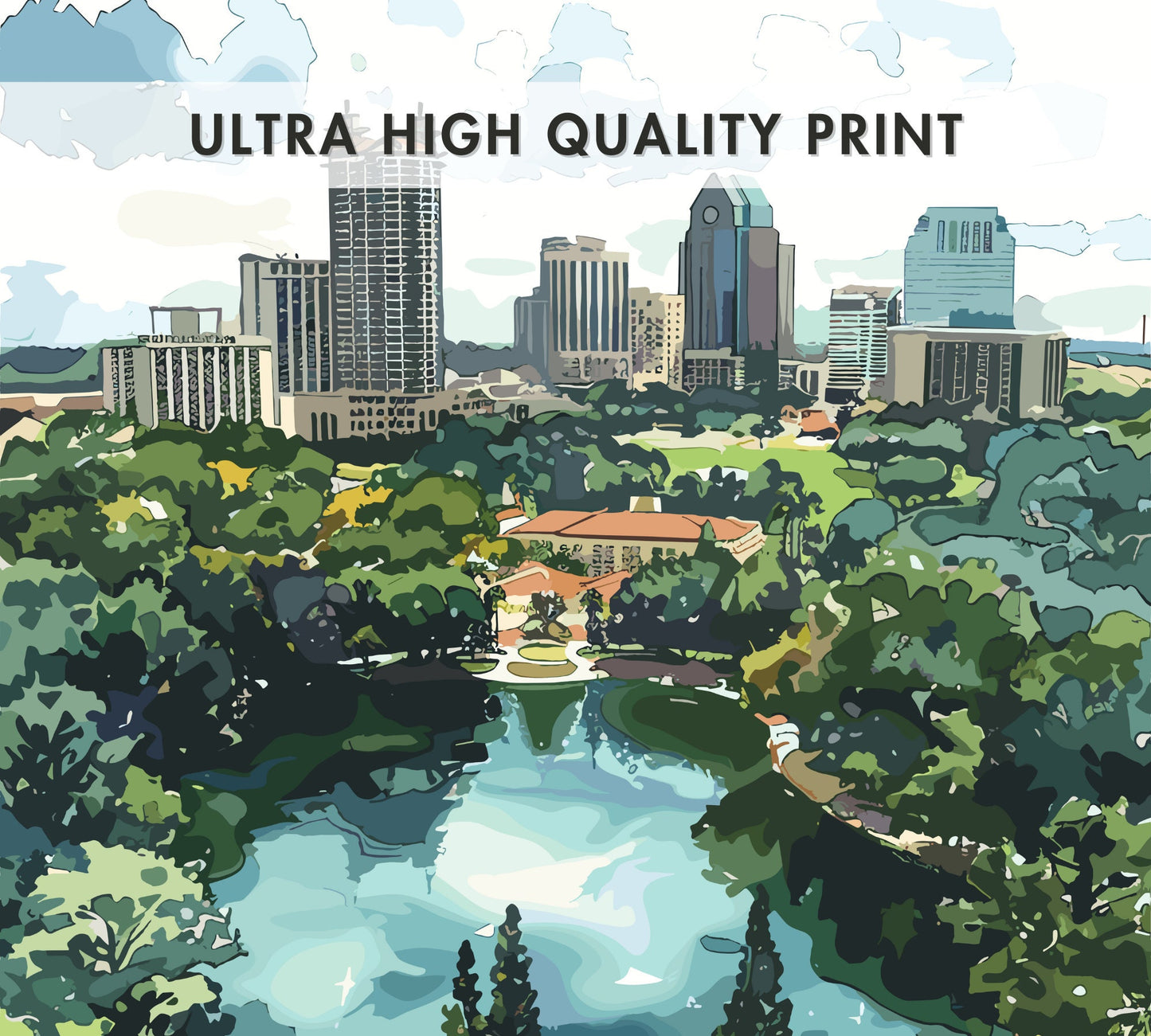 Orlando Poster, Orlando Print, Orlando Artwork, Home Décor, Orlando Painting