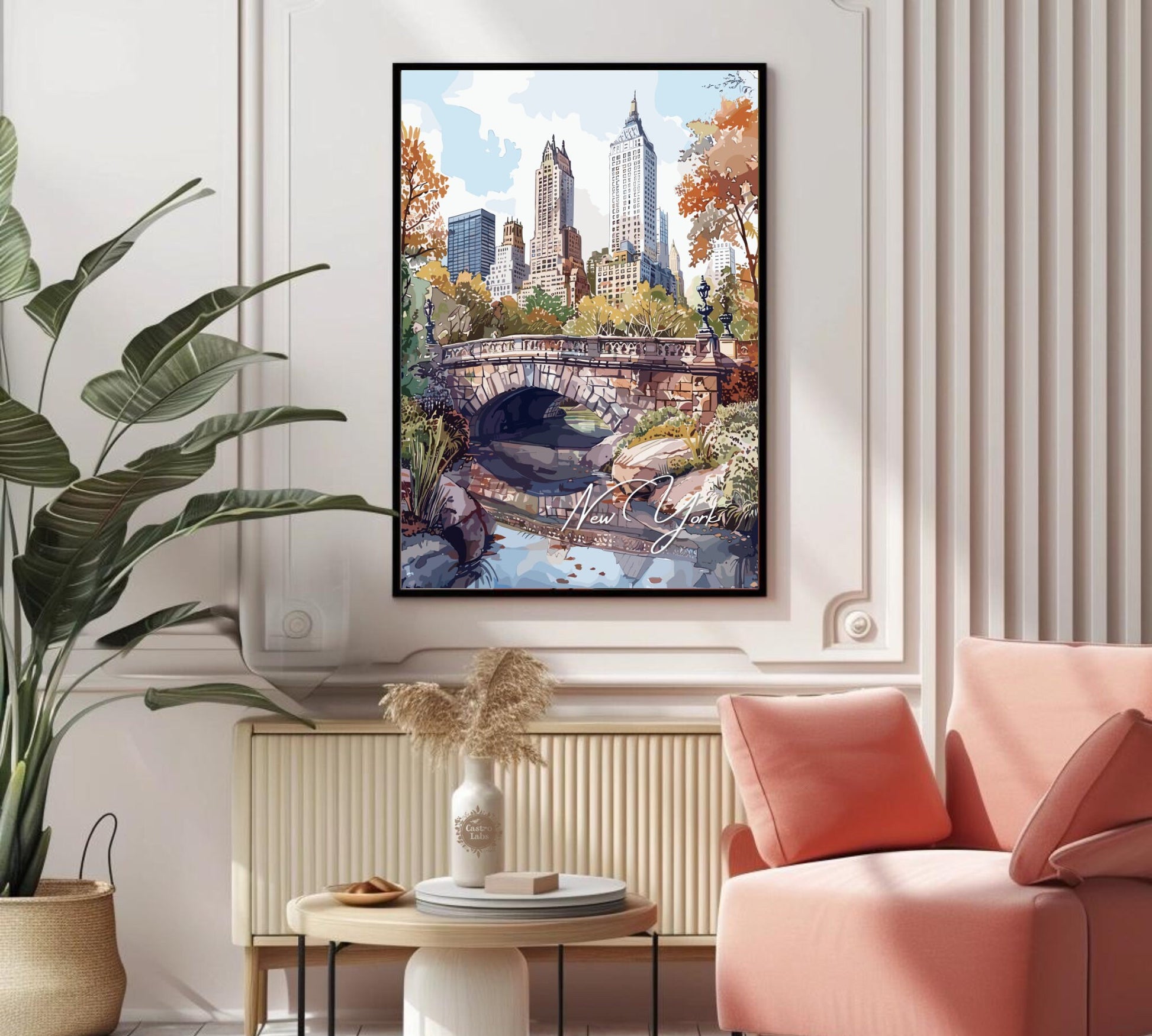 New York Poster, New York Print, New York Artwork, Home Décor, New York Painting