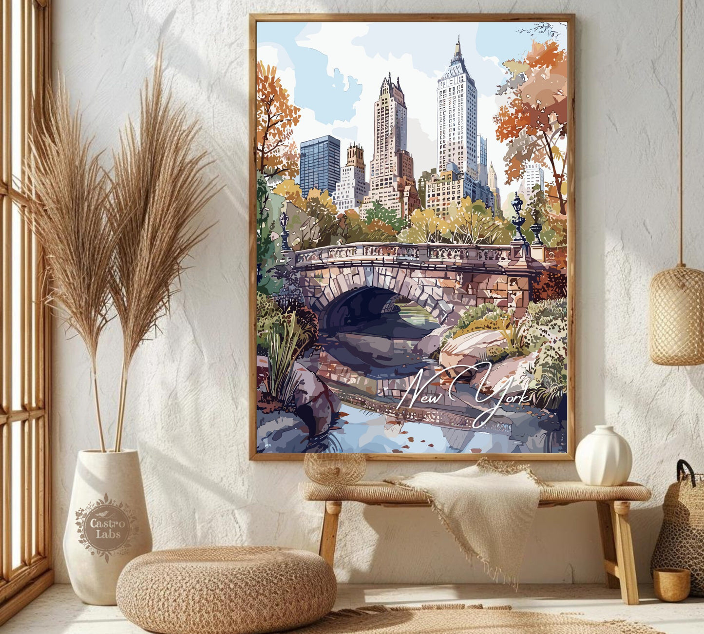 New York Poster, New York Print, New York Artwork, Home Décor, New York Painting