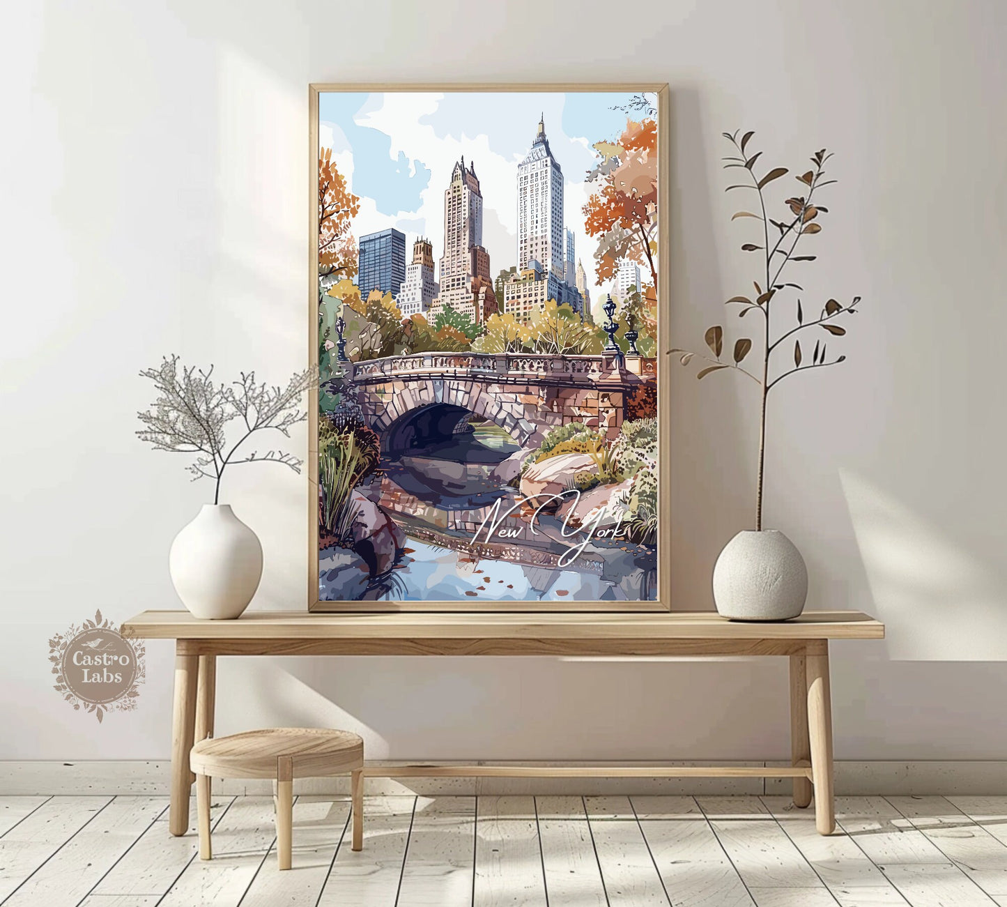 New York Poster, New York Print, New York Artwork, Home Décor, New York Painting