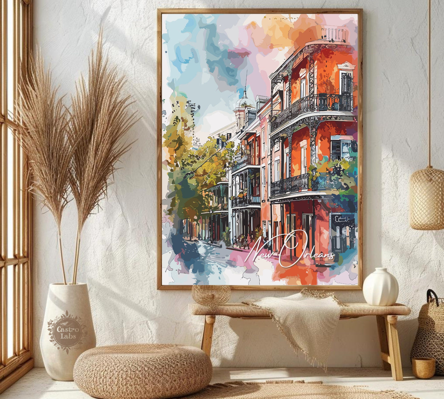 New Orleans Poster, New Orleans Print, New Orleans Artwork, Home Décor, New Orleans Painting