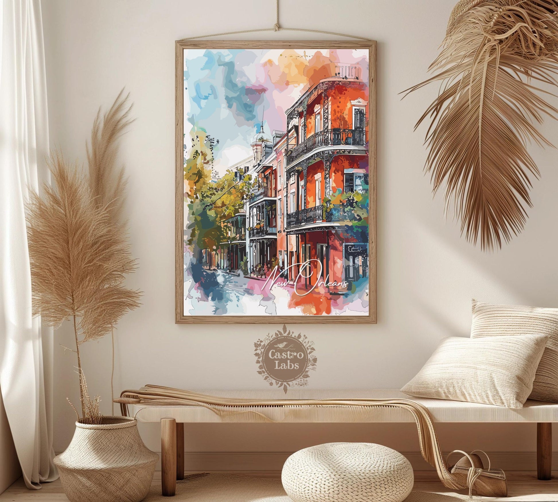 New Orleans Poster, New Orleans Print, New Orleans Artwork, Home Décor, New Orleans Painting