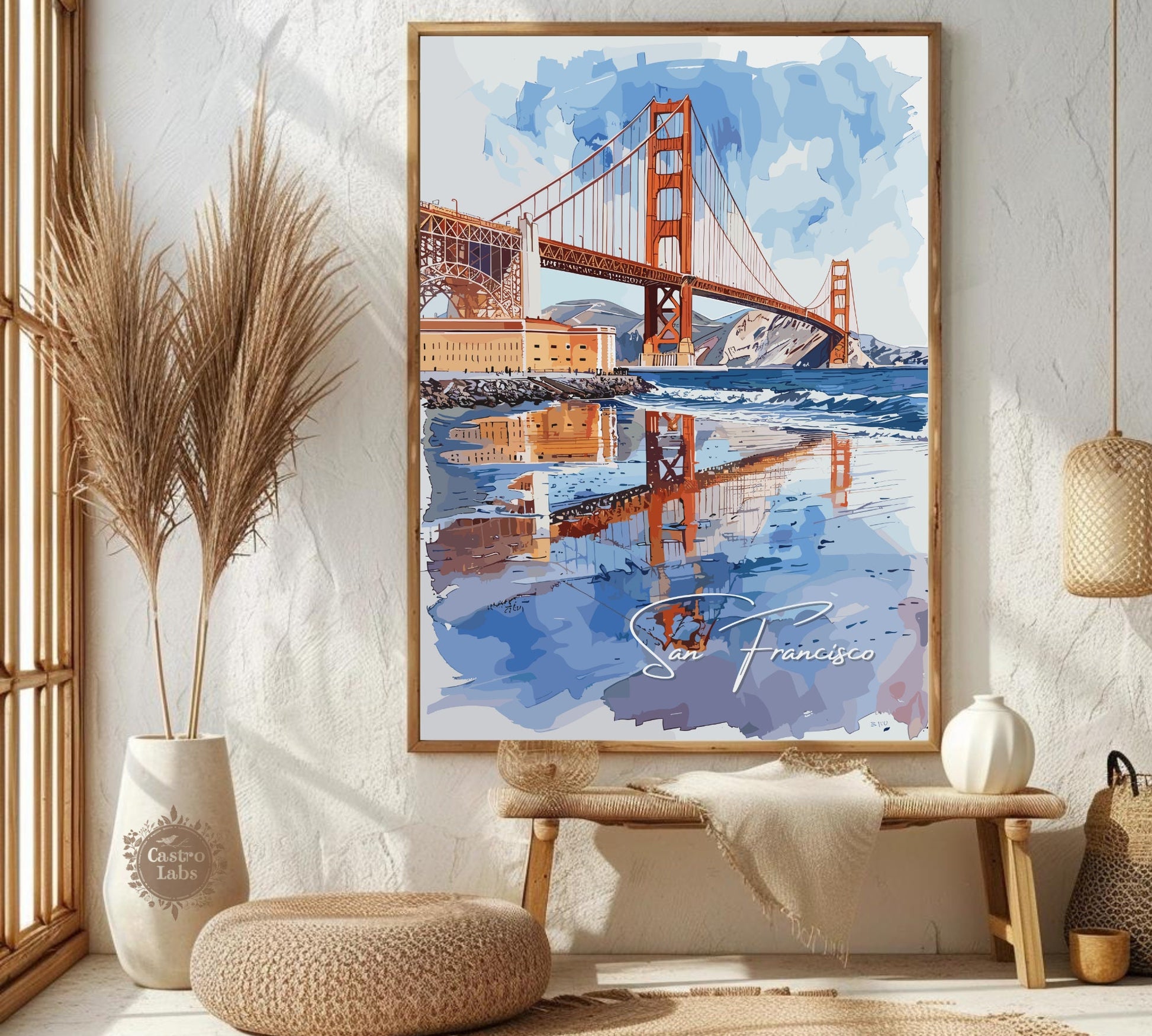 San Francisco Poster, San Francisco California Photo Print, San Francisco Artwork, Home Décor, San Francisco Painting