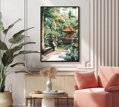 Ubud Travel Poster