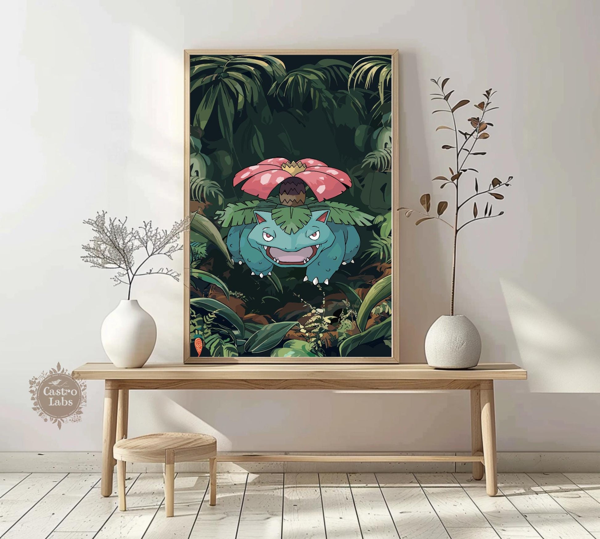 Venusaur Poster: Japanese Tapestry Style Pokemon Anime Poster