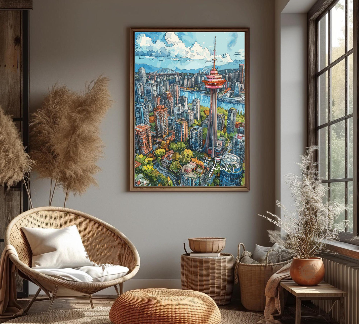 Toronto Print, Toronto Painting, CN Tower poster